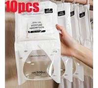 Shein Bolsas deshumidificadoras de cloruro de calcio de alta eficiencia sin electricidad, absorbente de humedad y desodorizante, adecuado para armarios, sót