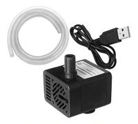 Shein Bomba sumergible mini de 50 galones/hora, alimentada por USB, bomba de fuente pequeña (5V 200L/H), con 1M de tubería y ajuste de caudal, adecuada para