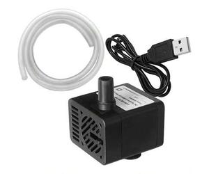 Shein Bomba sumergible mini de 50 galones/hora, alimentada por USB, bomba de fuente pequeña (5V 200L/H), con 1M de tubería y ajuste de caudal, adecuada para