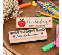 Shein Borrador de pizarra personalizado, exclusivo para maestros, borrador de tiza, borrador de pizarra blanca, borrador de pizarra pintado a mano, decoraci