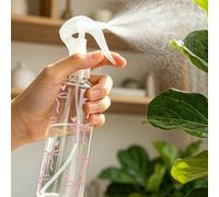 Shein Botella rociadora de plástico con patrón de lazo, rociador de jardinería, solución de limpieza, aceite esencial, producto de cuidado del cabello, cuid