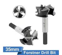 Shein Broca de 35mm para agujero de bisagra de tres hojas, abridor de agujeros para carpintería con guía de posicionamiento, broca de madera de grado indust