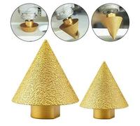 Shein Cabezal de corte biselado con diamante M10, rueda de pulido y esmerilado cónico de 38/50 mm, adecuado para corte y biselado de azulejos