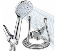 Shein Cabezal de ducha de mano de alta presión y potente lluvia con manguera de 59" y soporte ajustable - Cabezales desmontables para actualizar el baño, ac