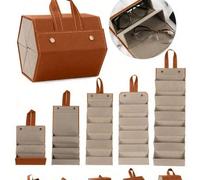 Shein Caja de almacenamiento multifuncional para gafas con 2 a 6 compartimentos, diseño plegable adecuado para gafas de sol y gafas graduadas