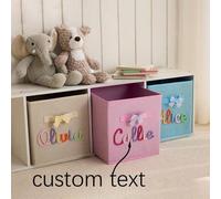 Shein Caja de almacenamiento personalizada con nombre | Cubo de almacenamiento personalizado para la guardería | Decoración del hogar | Regalo para niños |