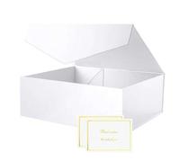 Shein Caja de regalo extra grande, caja de regalo magnética blanca de gran tamaño con tapa magnética, adecuada para regalos, invitaciones de dama de honor,