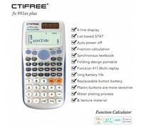 Shein Calculadora científica CTIFREE con 417 operaciones multifuncionales, pantalla de escritura de 2 líneas de 10+2 dígitos, empaquetado económico, exterio