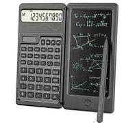 Shein Calculadora Científica de 10 Dígitos - Pantalla LCD de Alta Resolución, Diseño Compacto Plegable, Con Bloc de Notas para Escritura a Mano, Alimentació