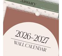 Shein Calendario de pared A3 2026-2027 - Planificador mensual grande de enero 2026 a junio 2027, adecuado para el hogar, la oficina, útiles escolares, decor