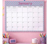 Shein Calendario de pared mensual minimalista 2026-2027, 1 pieza Planificador grande de escritorio y pared con diseño limpio, organizador de oficina en casa