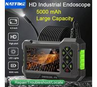 Shein Cámara endoscópica de inspección con luz, boroscopio HD, pantalla IPS de 4.3 pulgadas, recargable Tipo-C, luz LED ajustable, con imán, gancho, espejo