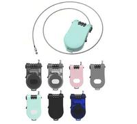 Shein Candado con cable de acero inoxidable con combinación de 3 dígitos - Candado de cable telescópico de acero inoxidable de gran resistencia para equipaj