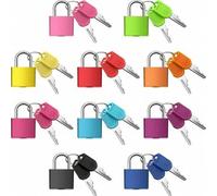 Shein Candado con llave para equipaje, candado de metal para equipaje, candado pequeño multicolor con llave para la escuela, el gimnasio