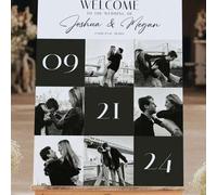 Shein Cartel de Bienvenida de Boda Personalizable con Nombre Personalizado en Lienzo, Póster sin Marco o con Marco, Tablero de Bienvenida de Boda para Event