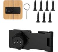Shein Cerradura de contraseña mecánica de 3 dígitos para puerta de gabinete, cerrojo de de 3 pulgadas, cerradura de combinación sin llave adecuada para gabi