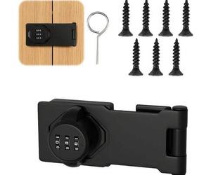 Shein Cerradura de contraseña mecánica de 3 dígitos para puerta de gabinete, cerrojo de de 3 pulgadas, cerradura de combinación sin llave adecuada para gabi