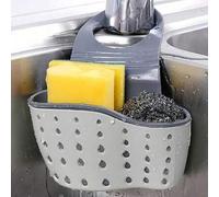 Shein Cesta colgante para el desagüe del fregadero, estante organizador para el fregadero de la cocina, escurridor de esponjas y jabón, cesta colgante de do