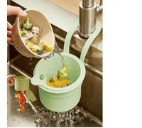 Shein Cesta de drenaje sin manos, filtro de residuos de alimentos Cesta de drenaje colgante para fregadero de cocina, cesta de drenaje de un solo toque, est