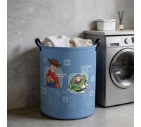 Shein Cesta de lavandería plegable Disney Pixar Toy Story Woody & Buzz Lightyear con estampado "Let's Ride Cowboy" & "Lightyear To The Rescue", contenedor d