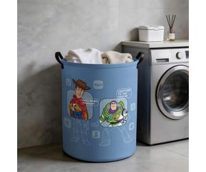 Shein Cesta de lavandería plegable Disney Pixar Toy Story Woody & Buzz Lightyear con estampado "Let's Ride Cowboy" & "Lightyear To The Rescue", contenedor d