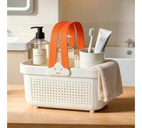 Shein Cesta Organizadora de Ducha Portátil Grande y Moderna, con Asa de Silicona Suave, Cesta Organizadora de Baño, Cesta de Baño de Plástico y Cesta de Alm