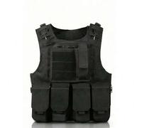 Shein Chaleco Táctico para Exteriores - Chaleco Táctico Protector Multifuncional, Chaleco Deportivo Portátil para Exteriores, Tela Oxford Duradera con Siste