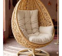 Shein Cojín colgante premium - Almohadilla redonda para asiento de columpio para patio, jardín y balcón - Reemplazo de silla colgante de alta comodidad (sol