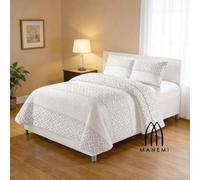 Shein Colcha bouti para verano y entretiempo - Colcha para cama inluye 1 o 2 funda de cojin segun la medida,Colcha cubre cama 100% poliester, suave y transp
