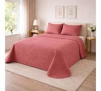 Shein Colcha bouti para verano y entretiempo - Colcha para cama inluye 1 o 2 funda de cojin segun la medida,Colcha cubre cama 100% poliester, suave y transp