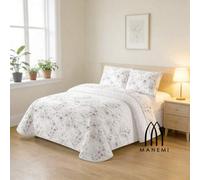 Shein Colcha bouti para verano y entretiempo - Colcha para cama inluye 1 o 2 funda de cojin segun la medida,Colcha cubre cama 100% poliester, suave y transp