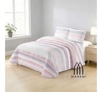 Shein Colcha bouti para verano y entretiempo - Colcha para cama inluye 1 o 2 funda de cojin segun la medida,Colcha cubre cama 100% poliester, suave y transp