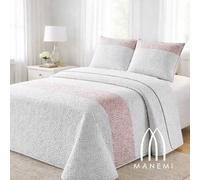 Shein Colcha bouti para verano y entretiempo - Colcha para cama inluye 1 o 2 funda de cojin segun la medida,Colcha cubre cama 100% poliester, suave y transp