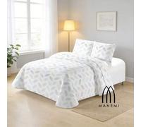 Shein Colcha bouti para verano y entretiempo - Colcha para cama inluye 1 o 2 funda de cojin segun la medida,Colcha cubre cama 100% poliester, suave y transp