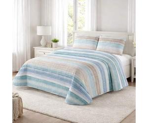 Shein Colcha bouti para verano y entretiempo - Colcha para cama inluye 1 o 2 funda de cojin segun la medida,Colcha cubre cama 100% poliester, suave y transp