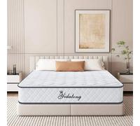 Shein Colchón doble de 140 x 190 cm, 28 cm de altura, colchón híbrido de espuma viscoelástica con muelles ensacados, alivio de presión