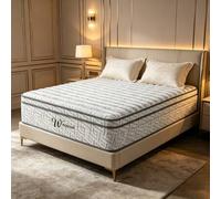 Shein Colchón doble de tamaño matrimonial, colchón de algodón viscoelástico, colchón de muelles ensacados independientes, colchón para bodas, comodidad suav