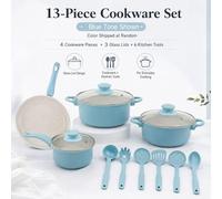 Shein Colección de 13 piezas de utensilios de cocina con tapas, ollas y utensilios