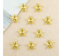Shein Conjunto de 10 parches bordados de hierro en forma de estrella de 5 puntas para ropa y accesorios de bricolaje