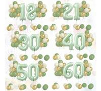Shein Conjunto de 37 globos para los cumpleaños 18, 21, 30, 40, 50 y 60, adecuado para la decoración de fiestas de cumpleaños