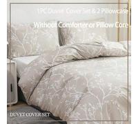 Shein Conjunto de ropa de cama de 3 piezas con estampado, suave y transpirable - Funda nórdica + Funda de almohada, apto para habitación y habitación de inv