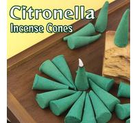 Shein Conos de incienso de citronela, aroma fresco y refrescante de citronela, natural y no irritante. Diseño de pagoda, combustión estable y liberación len