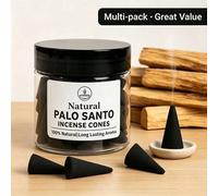 Shein Conos de incienso premium de almizcle blanco y sándalo, 37 piezas en frasco exquisito, hechos a mano, fragancia natural, perfectos para yoga, meditaci