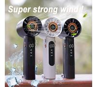 Shein ¡Consigue este imprescindible! Ventilador portátil USB de 1800mAh con enfriamiento de verano 10m/S turbo violento, 100 velocidades, brújula para fácil