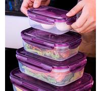 Shein Contenedor De Almacenamiento De Alimentos Transparente, Diseño Impermeable De Forma Rectangular De Pp De Estilo Moderno Adecuado para Nevera Y Microon
