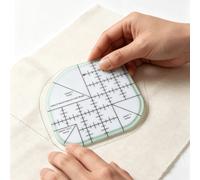 Shein Cortador de Ángulo Curvo Regla de Acrílico para Patchwork Plantilla de Costura DIY Accesorio Práctico de Costura y Manualidades Regla de Medición para
