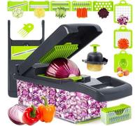 Shein Cortador de verduras multifuncional, rebanador de cocina de 15 piezas, cortador de verduras manual, cocina profesional