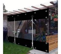 Shein Cortina divisoria de lona impermeable de PVC para jardín, lona exterior con ojales de 30 mm para garaje exterior, terraza, jardín.