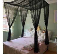 Shein Cortinas de encaje negro elegantes, adecuadas para cenadores al aire libre, fiestas de boda, salas de estar y dormitorios, tela de cortina ondulada ro