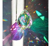Shein Cristales De Prisma En Forma De Ojo De Dragón De Varios Tamaños Cuelgan De Candelabros O Ventanas Para Crear Un Arcoíris De Colgantes De Cristal.